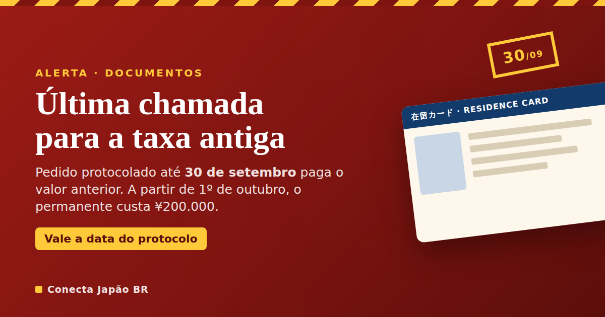 Alerta sobre taxas de visto no Japão